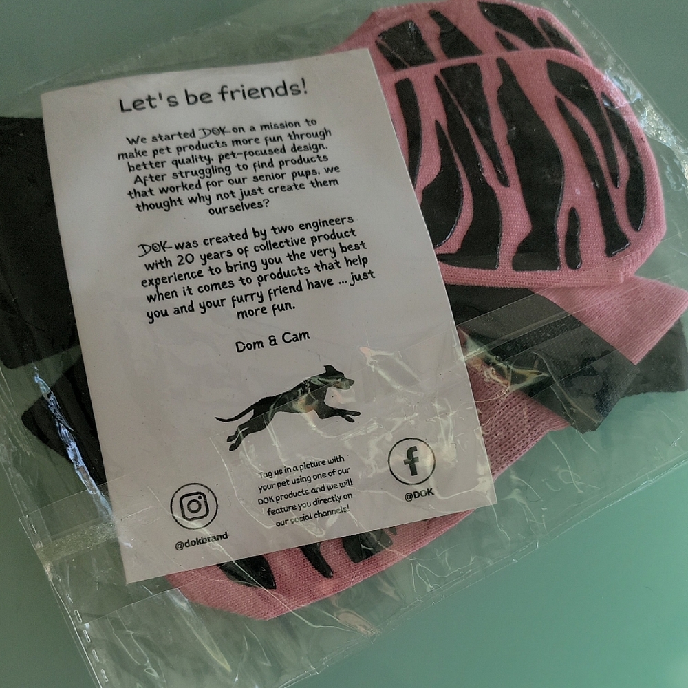 Pink Zebra Dog Booties